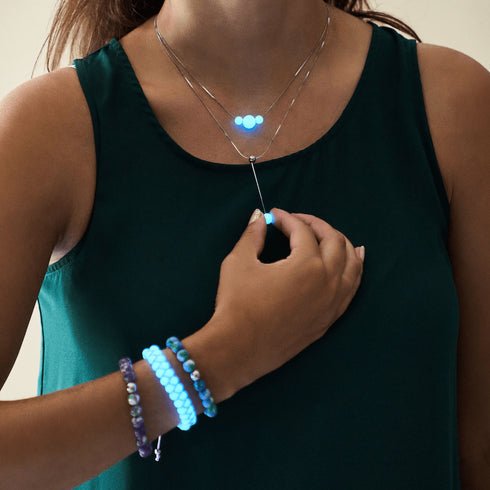 Porcelaine violette | Céramique Lumos | Bracelet Vitalité Macramé